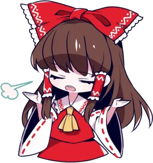 🤷‍♀️ 68be606b Reimu Hakurei Touhou Project Anime, Manga, Chibi, Niedlich, Touhou, Reimu Hakurei telegram sticker