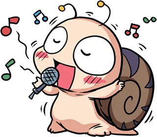 😌 0fab8e01 singing, microphone, music, cartoon, anime telegram sticker