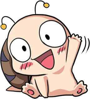 😃 5673c27c cartoon, cute, snail, character, happy, kawaii telegram sticker