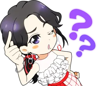 ❔ 6922f102 Kreskówka, Znaki zapytania, Myślenie, Ciekawy, Zdezorientowany telegram sticker