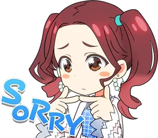 🙇‍♀️ 9cb0ca97 Sorry przeprosiny, żal, zawstydzony, kreskówka, anime telegram sticker