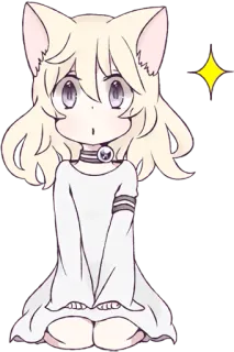 😍 1c823e85 动漫, 猫娘, Q版, 可爱, 卡哇伊, 漫画 telegram sticker