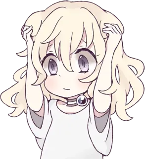 😓 748a447a 动漫, Q版, 可爱, 女孩, 贴纸, 漫画 telegram sticker