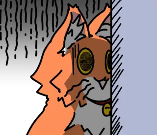 😨 aa48726d สุนัขจิ้งจอก, แมว, อนิเมะ, มีม, ตลก, กลัว telegram sticker