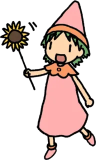 😇 c6bab654 dibujos animados, girasol, elfo, hada telegram sticker