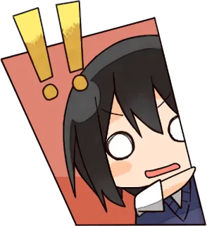 😳 c00e155c Animé, Dessin animé, Choqué, Surpris, Points d'exclamation, Manga, Mignon telegram sticker