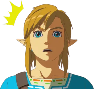 😧 1d9b1765 Link The Legend of Zelda Link, Zelda, Videojuego, Elfo, Sorprendido, Molesto telegram sticker