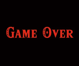 ☠️ 7a4f1b4d GAME OVER juego, fin, rojo, negro, fracaso telegram sticker