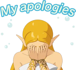 😥 f03a7c63 Zelda The Legend of Zelda My apologies disculpa, lo siento, Zelda, Leyenda, juego telegram sticker