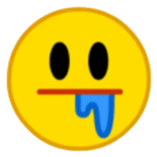 😶 8022eb65 Biểu tượng cảm xúc, Chảy dãi, Mặt, Vàng, Đói, Ngớ ngẩn telegram sticker