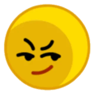 😏 9cbe7457 Biểu tượng cảm xúc, Mặt, Vàng, Cười đểu telegram sticker