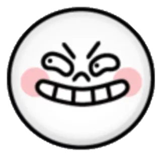 😁 b806fd69 Emoji, Biểu cảm, Hoạt hình, Xấc xược, Tức giận, Cười toe, Mặt telegram sticker