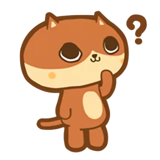 😒 1330eaad 猫, 考えている, 質問, 漫画, 可愛い, 動物 telegram sticker