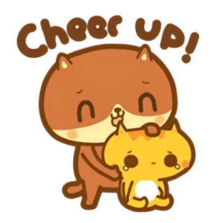 ☺️ 84d2d549 Cheer up! かわいい, 動物, 癒し, 元気が出る, イラスト, 漫画, 悲しい, 応援 telegram sticker