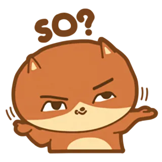 🤔 9fbdf6da so? 猫, 質問, 表情, 態度, 皮肉, 動物 telegram sticker