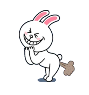 💨 8b52ba67 conejo, pedo, dibujos animados, animal telegram sticker