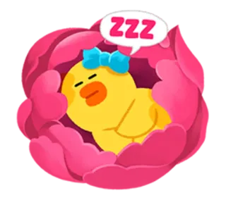 😴 2d8a9296 ZZZ спящий, милый, сонный, птица, zzz, мультфильм whatsapp sticker