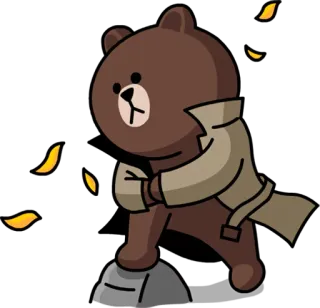 🧐 bd91283e Brown Bear orso, cartone animato, carino, animale whatsapp sticker