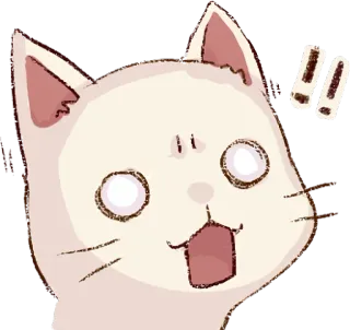 😱 461b933b kat, geschrokken, verrast, uitroepteken, emoticon, sticker telegram sticker