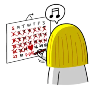 🌝 9ed64977 D-DAY calendário, data, contagem regressiva, planejamento, evento, compromisso telegram sticker