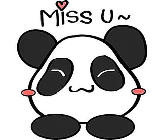 💏 2ac074d0 Panda, Carino, Animale, Kawaii, Cartone animato, Adesivo telegram sticker