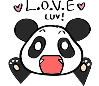 ☄ 33152d9b Panda, Carino, Animale, Kawaii, Adesivo, Cartone animato telegram sticker