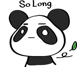 💑 9f00773b Panda, Animale, Carino, Sticker, Cartone animato, Senza espressione, Semplice, Kawaii telegram sticker