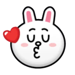 😘 0b69d50c animal, lapin, bisou, coeur, mignon telegram sticker