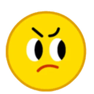 😠 1128becb Emoji, En colère, Fâché, Frustré, Agacé, Jaune, Expression telegram sticker