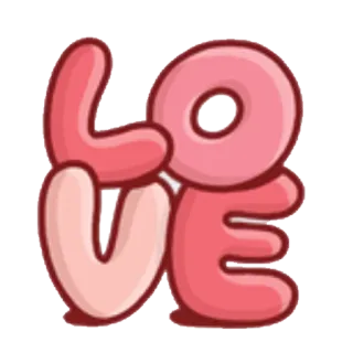 💑 3488b053 LOVE amour, saint-valentin, coeurs, rose, mot, relation, fête telegram sticker