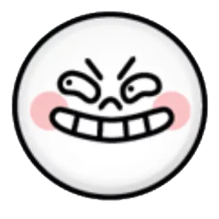 😁 56706ab9 Emoji, Visage, Expression, Drôle, Dessin animé telegram sticker