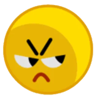 😡 88c261a9 Emoji, En colère, Fâché, Visage triste, Jaune telegram sticker