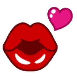 💋 be691e08 lèvres, coeur, amour, baiser, bouche, affection telegram sticker