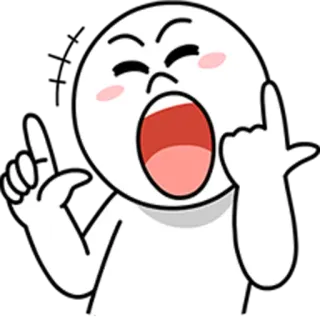 👆 899c795a personaggio, faccia, cartone animato, felice, emozione telegram sticker