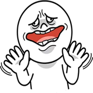 😩 b7d84e9e cartone animato, faccia, espressione, personaggio, bianco telegram sticker