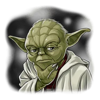 😐 a83ef7cb Yoda Star Wars yoda, star wars, jedi, sabio, verde whatsapp sticker