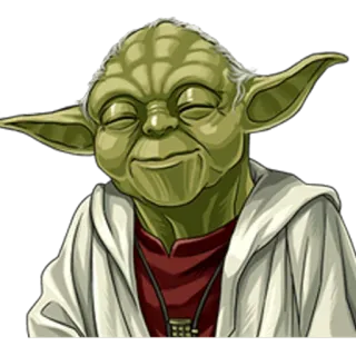 😊 e4686de9 Yoda Star Wars yoda, star wars, jedi, maestro, sabio, verde whatsapp sticker