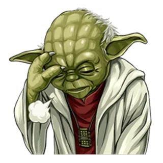 😐 fbb30523 Yoda Star Wars yoda, star wars, frustrado, jedi whatsapp sticker