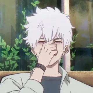 💈 6a7e7949 Anime, Junge, Weißes Haar, Person, Charakter telegram sticker