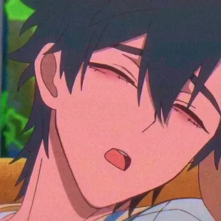 💈 902817e8 Anime, verschlafen, Charakter, Manga, Gesicht telegram sticker