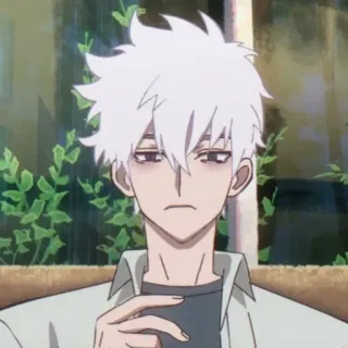 💈 a45cf3f6 Anime, Weiße Haare, Traurig, Charakter telegram sticker