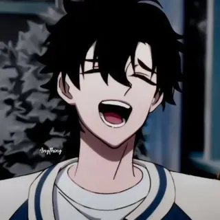 💈 db52edbc Anything Anime, Junge, Lächeln, Glücklich telegram sticker