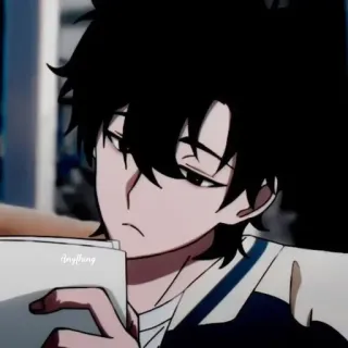 💈 e0cf4080 Anything Anime, Junge, Lesen, Cartoon telegram sticker