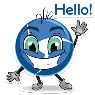 👋 3e8f9650 Hello! hello, greeting, emoji, cute, cartoon telegram sticker