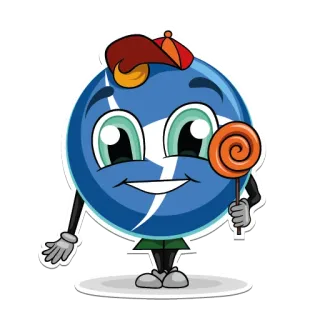 🍭 a77621d7 smiley, lollipop, cartoon, mascot telegram sticker