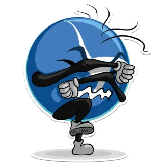 😨 caf7b218 cartoon, character, waving, greeting telegram sticker