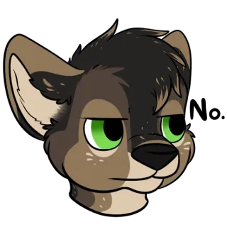 😒 10a2e8e7 furry, animale, cartone animato, antropomorfo, testa, ritratto telegram sticker