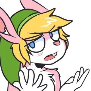 😒 09247f3f Link The Legend of Zelda Link, Legend of Zelda, coniglio, dito medio, medio, maleducato telegram sticker