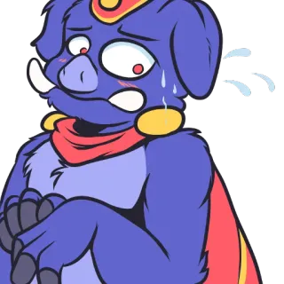 💦 366de1ed Furry, Antro, Nervoso, Sudore, Cartoni animati, Carino telegram sticker