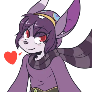 😘 44e03437 antropomorfo, personaggio, carino, illustrazione, cuore, cartone animato telegram sticker